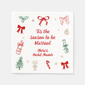 Es ist die Weihnachtszeit Hochzeits-Babyshower Serviette (Vorderseite)