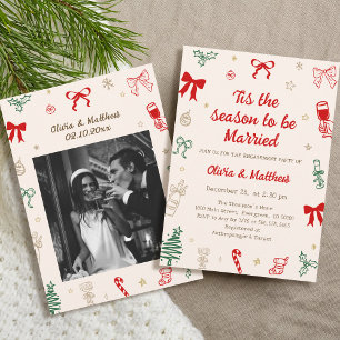 Es ist die Weihnachtszeit Hochzeitsankündigungsfei Einladung