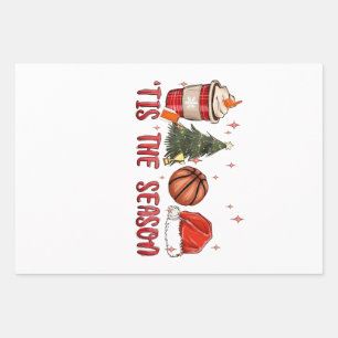 Es ist die Weihnachtszeit Xmas Basketball  Geschenkpapier Set