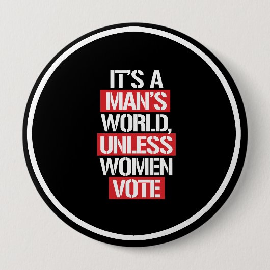 Es ist die Welt eines Mannes, wenn Frauen nicht wä Button (Vorderseite)