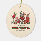 Es ist die wine-derful Zeit Keramik Ornament (Links)