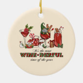 Es ist die wine-derful Zeit Keramik Ornament (Hinten)
