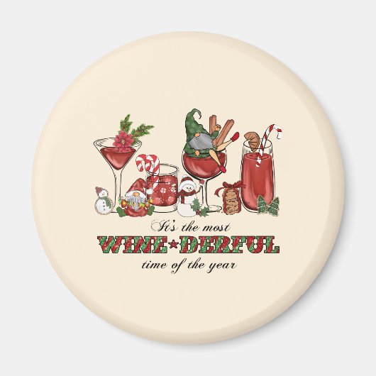 Es ist die wine-derful Zeit Magnet (Vorne)