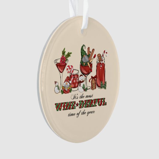 Es ist die wine-derful Zeit Ornament (Vorderseite)