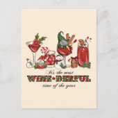 Es ist die wine-derful Zeit Postkarte (Vorderseite)