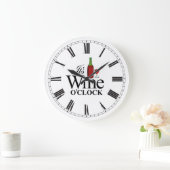 Es ist die Wine O'Clock Mauer Große Wanduhr (Zuhause)