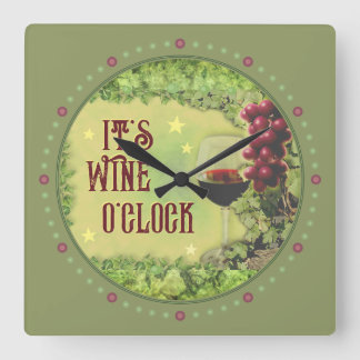 Es ist die Wine-Uhr-Wall-Uhr-Uhr Quadratische Wanduhr