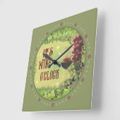 Es ist die Wine-Uhr-Wall-Uhr-Uhr Quadratische Wanduhr (Winkel)