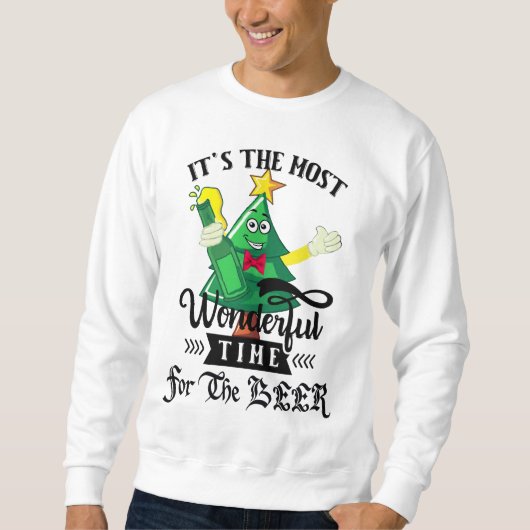Es ist die wunderbarste Zeit, Bierweihnachtsfest Sweatshirt (Vorderseite)