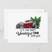 Es ist die wunderbarste Zeit des Frisierten Autos Postkarte (Vorne/Hinten)