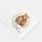 Es ist die wunderbarste Zeit des Jahres Bärenholz Serviette (Ecke)