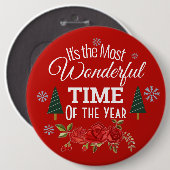 Es ist die wunderbarste Zeit des Jahres Button (Vorne & Hinten)
