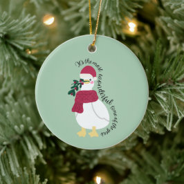 Es ist die wunderbarste Zeit des Jahres | Ente Keramik Ornament