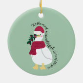 Es ist die wunderbarste Zeit des Jahres | Ente Keramik Ornament (Hinten)