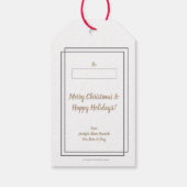 Es ist die wunderbarste Zeit des Jahres Geschenkanhänger (Rückseite)