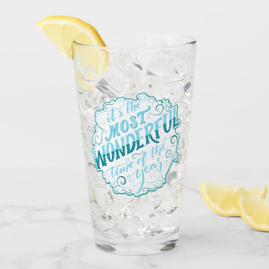 Es ist die wunderbarste Zeit des Jahres Glas (Vorderseite Ice)