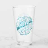 Es ist die wunderbarste Zeit des Jahres Glas (Vorderseite)