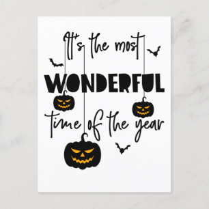 Es ist die wunderbarste Zeit des Jahres Halloween Postkarte
