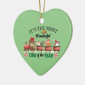 Es ist die wunderbarste Zeit des Jahres Keramik Ornament (Links)