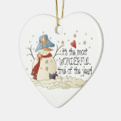 Es ist die wunderbarste Zeit des Jahres Keramik Ornament (Links)