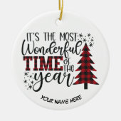 Es ist die wunderbarste Zeit des Jahres Keramik Ornament (Vorne)