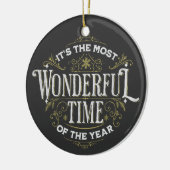 Es ist die wunderbarste Zeit des Jahres Keramik Ornament (Links)