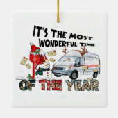 Es ist die wunderbarste Zeit des Jahres Keramikornament (Rückseite)