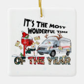 Es ist die wunderbarste Zeit des Jahres Keramikornament (Vorderseite)