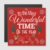 Es ist die wunderbarste Zeit des Jahres Magnetkarte (Vorne/Hinten)