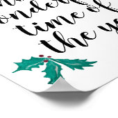 Es ist die wunderbarste Zeit des Jahres Poster (Ecke)