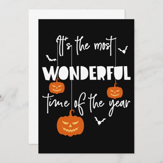 Es ist die wunderbarste Zeit des Jahres Pumpkin Einladung (Vorne/Hinten)