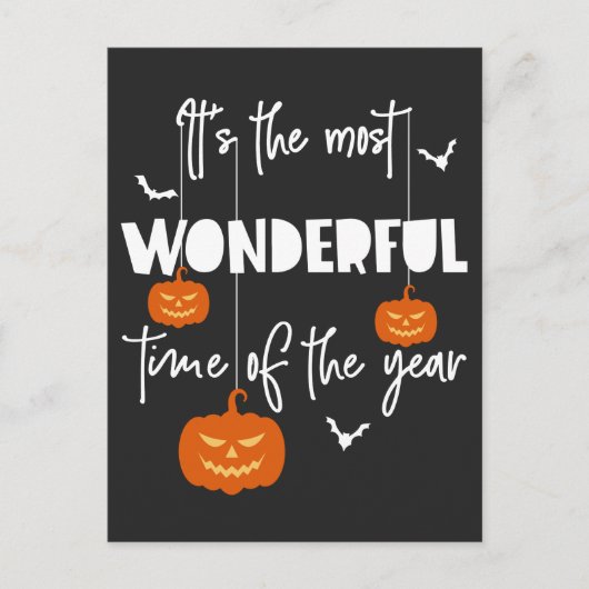 Es ist die wunderbarste Zeit des Jahres Pumpkin Postkarte (Vorderseite)