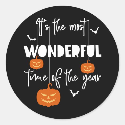 Es ist die wunderbarste Zeit des Jahres Pumpkin Runder Aufkleber (Vorderseite)