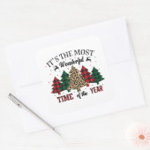 Es ist die wunderbarste Zeit des Jahres Quadratischer Aufkleber (Umschlag)