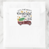 Es ist die wunderbarste Zeit des Jahres Rechteckiger Aufkleber (Tasche)