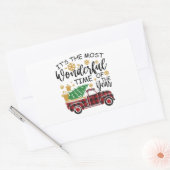 Es ist die wunderbarste Zeit des Jahres Rechteckiger Aufkleber (Umschlag)