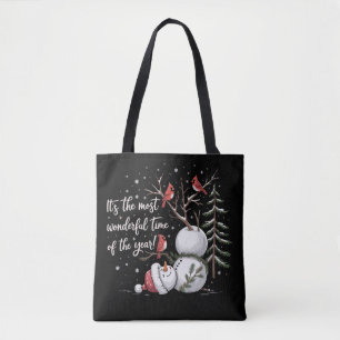 Es ist die wunderbarste Zeit des Jahres Schneemann Tasche