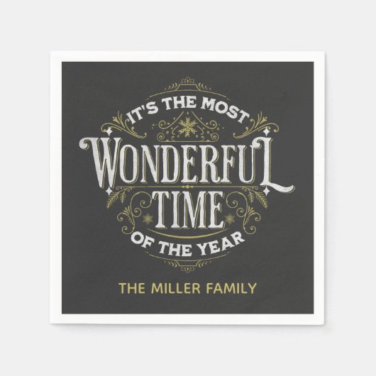 Es ist die wunderbarste Zeit des Jahres Serviette (Vorderseite)