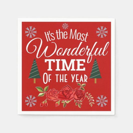 Es ist die wunderbarste Zeit des Jahres Serviette (Vorderseite)