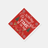 Es ist die wunderbarste Zeit des Jahres Serviette (Ecke)