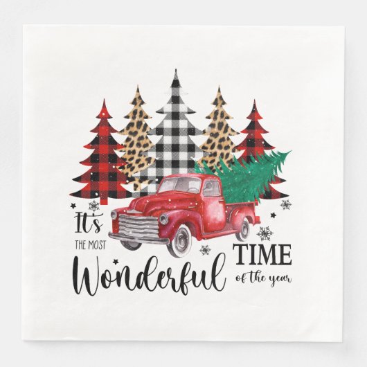 Es ist die wunderbarste Zeit des Jahres Serviette (Vorderseite)