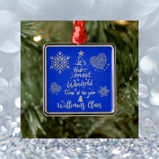 Es ist die wunderbarste Zeit des Jahres | Silber Ornament Aus Metall