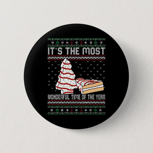 Es ist die wunderbarste Zeit des Jahres Weihnachte Button (Vorderseite)