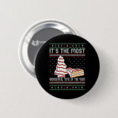 Es ist die wunderbarste Zeit des Jahres Weihnachte Button (Vorne & Hinten)
