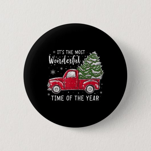 Es ist die wunderbarste Zeit des Jahres Weihnachte Button (Vorderseite)