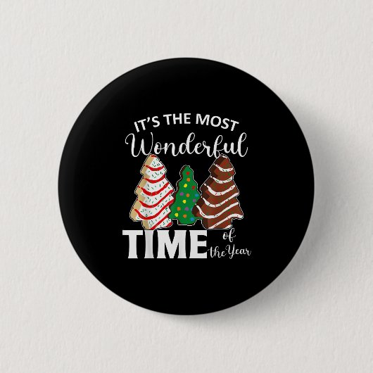 Es ist die wunderbarste Zeit des Jahres Weihnachte Button (Vorderseite)