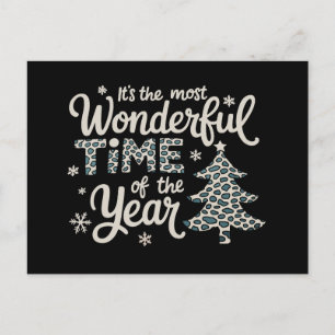 ES IST DIE WUNDERBARSTE ZEIT DES JAHRES Weihnachte Feiertagspostkarte