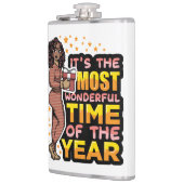 Es ist die wunderbarste Zeit des Jahres Weihnachte Flachmann (Links)