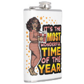 Es ist die wunderbarste Zeit des Jahres Weihnachte Flachmann (Rechts)