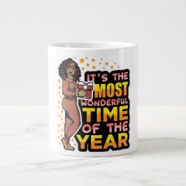 Es ist die wunderbarste Zeit des Jahres Weihnachte Jumbo-Tasse